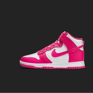 Nike Dunk High sneaker White/ Pink Prime Sz. W8.5/ W7